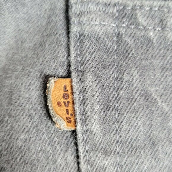 Vintage Levis Two Horses Jeans Red Batwing Orange Tab 1987 Leather Patch 40X34 - Picture 6 of 10